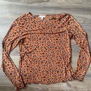 BP cheetah print mesh top